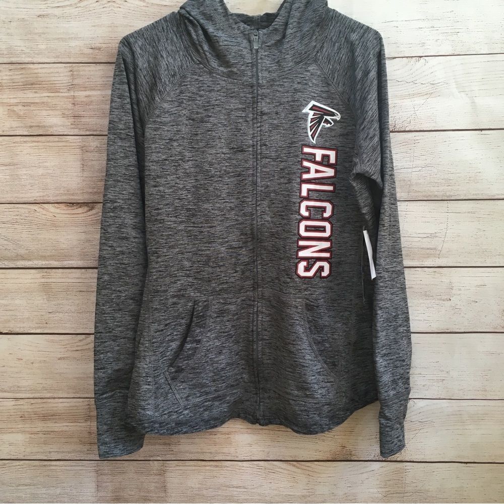 NEW WITH TAGS ATLANTA FALCONS HOODED‎ ZIP FRONT JACKET